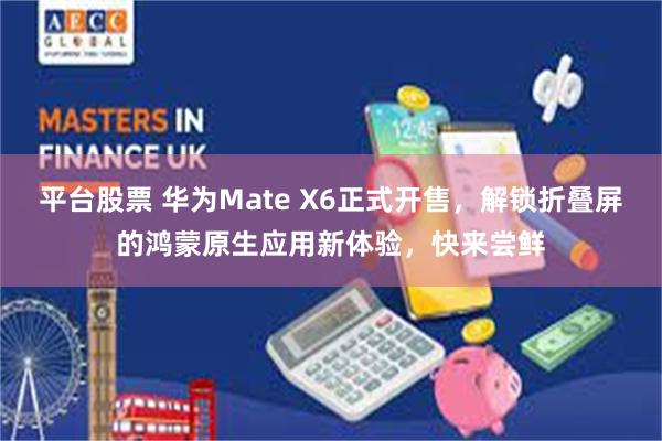 平台股票 华为Mate X6正式开售，解锁折叠屏的鸿蒙原生应用新体验，快来尝鲜