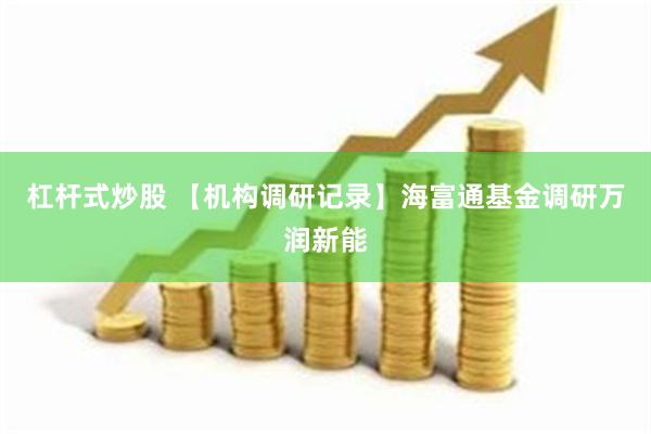 杠杆式炒股 【机构调研记录】海富通基金调研万润新能