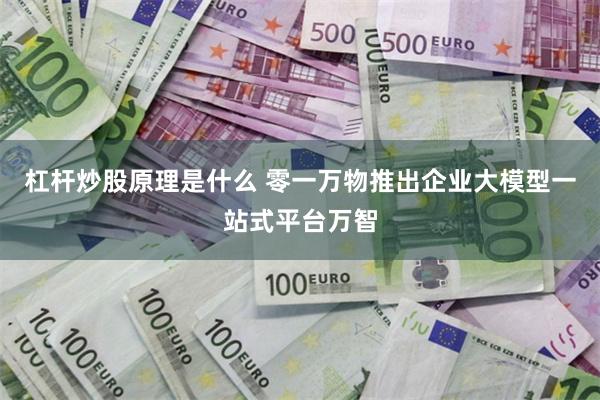 杠杆炒股原理是什么 零一万物推出企业大模型一站式平台万智